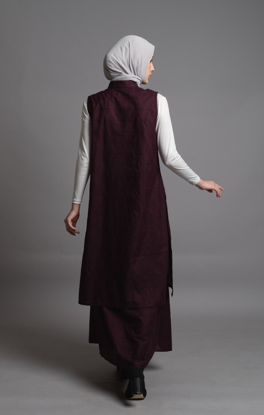 Long Outer Ghia Marun - Image 7