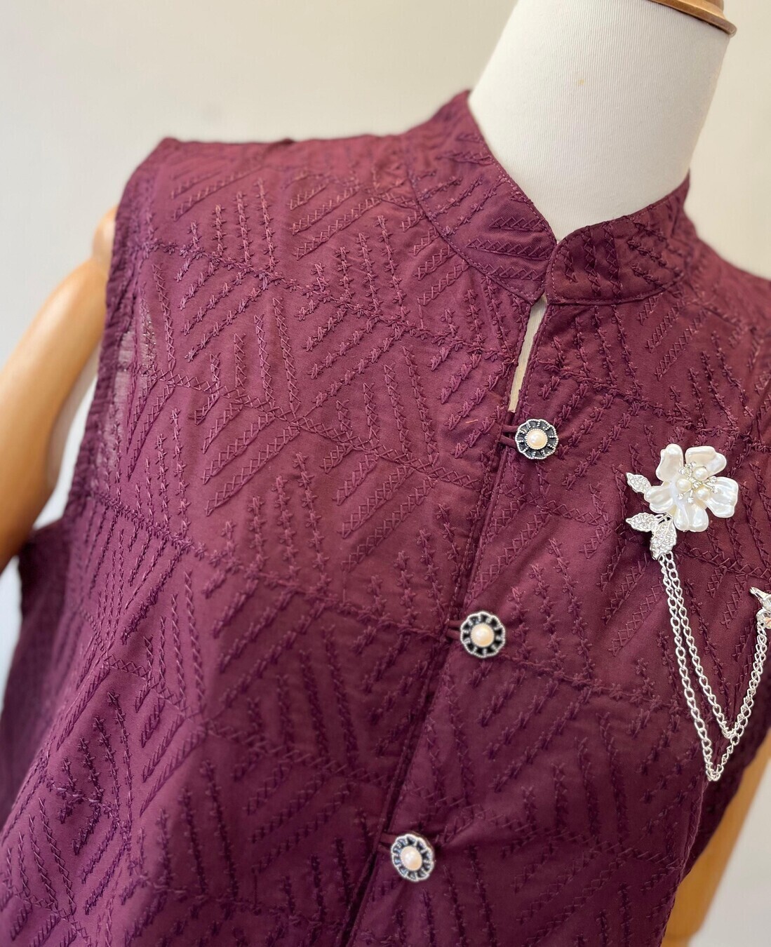 Long Outer Ghia Marun - Image 2