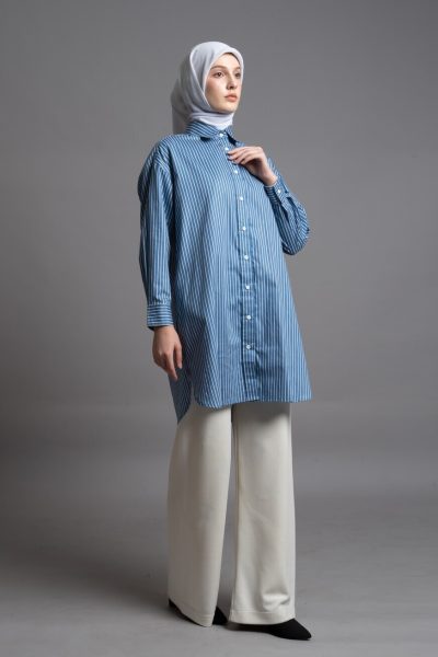 Tunik Soura Kaluna Blue Big Size