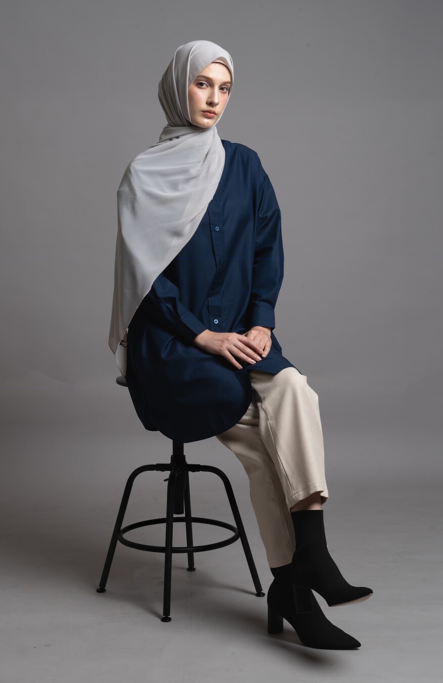 Tunik Soura Navy Big Size - Image 6