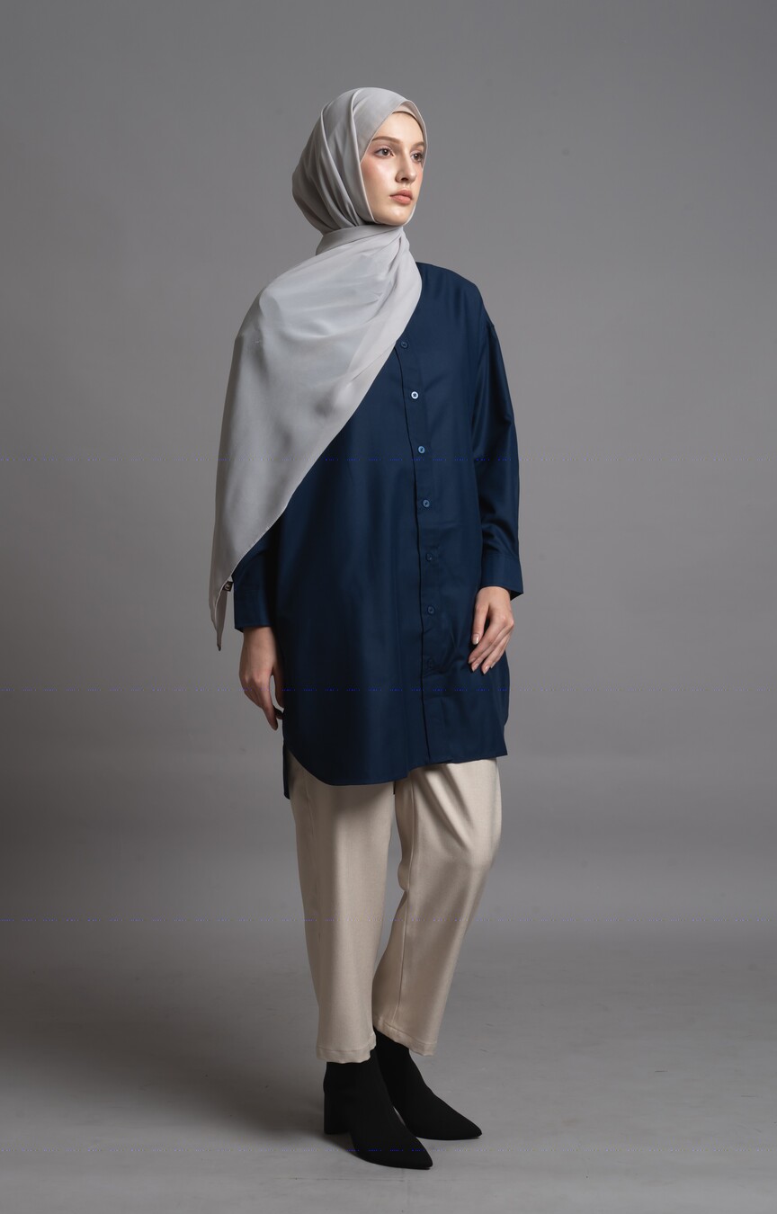 Tunik Soura Navy Big Size - Image 4