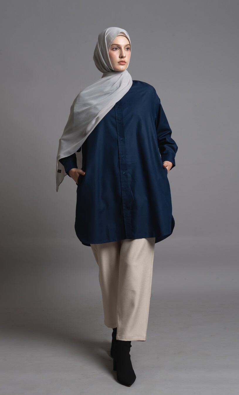 Tunik Soura Navy Big Size - Image 5
