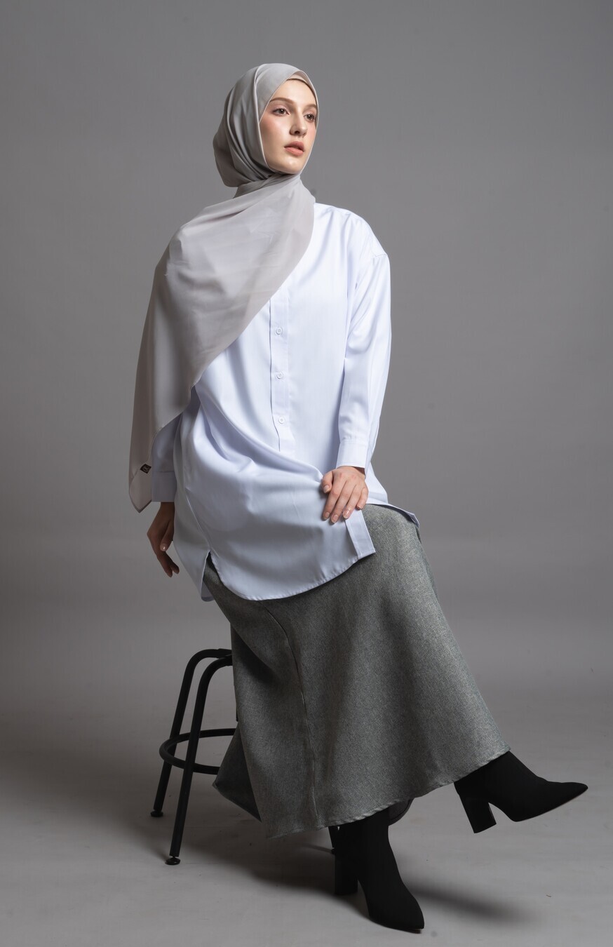 Tunik Soura White Big Size