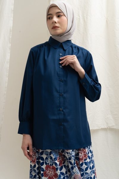 Blus Afiya Navy Big Size