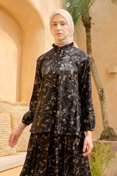 Blus Dayna Ruffle Cyra Gold Big Size