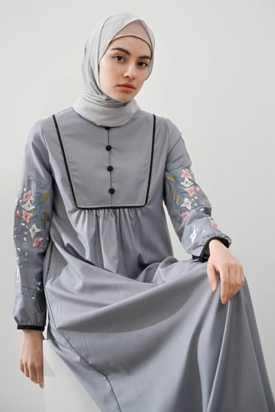 Gamis Miranti Bordir Abu Big Size