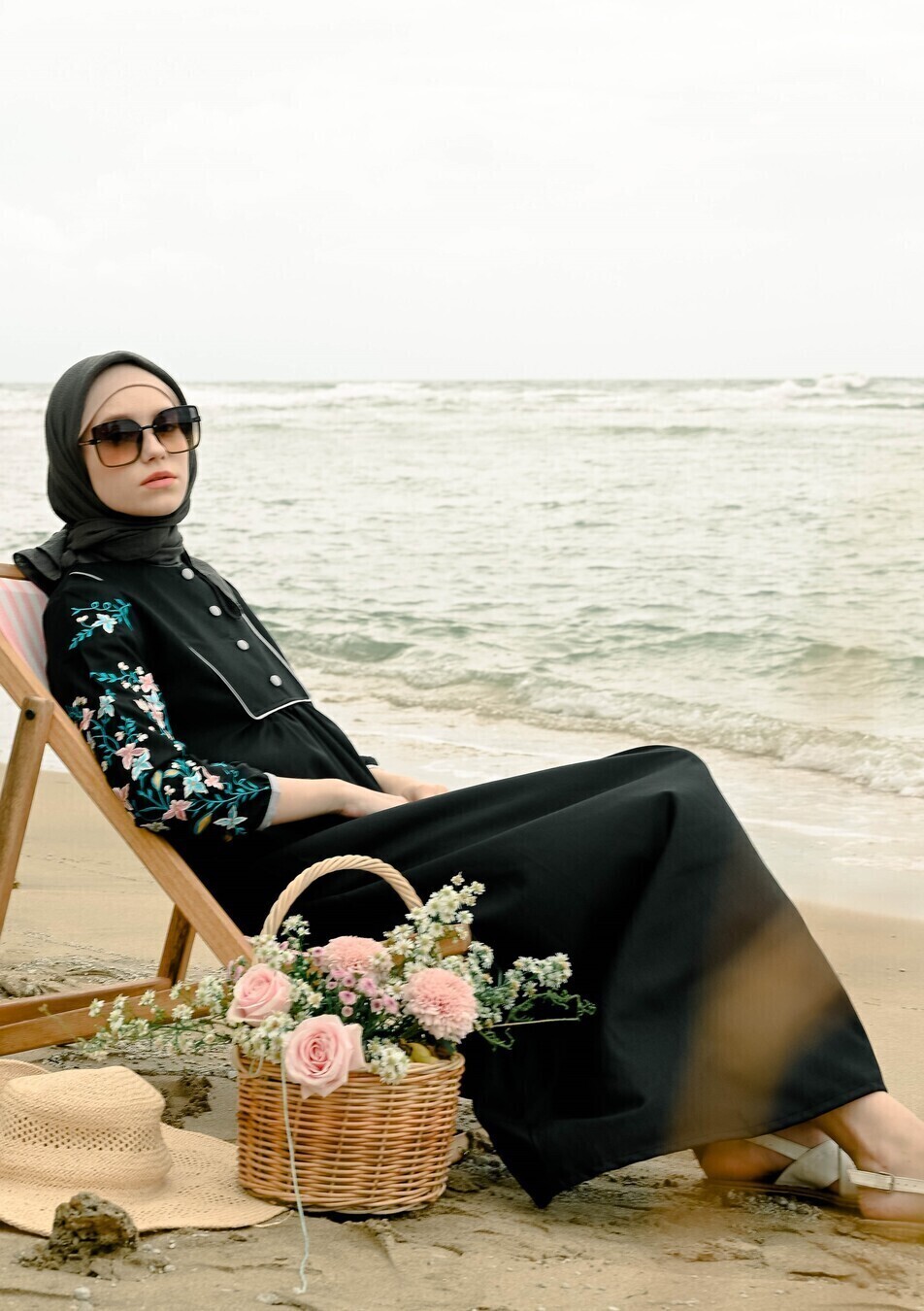 Gamis Miranti Bordir Hitam Big Size - Image 7