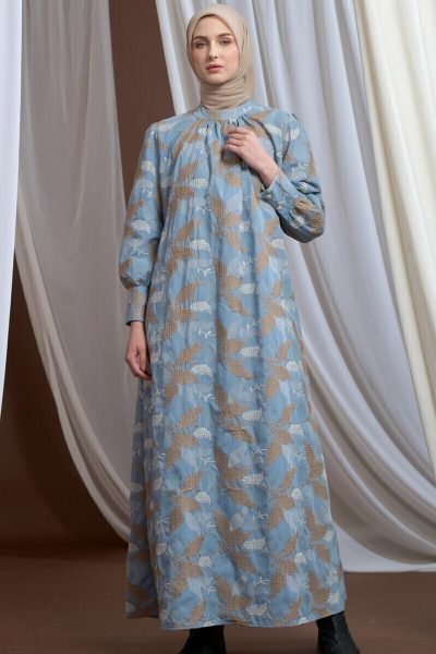 Gamis Lara Aima Biru muda Big Size