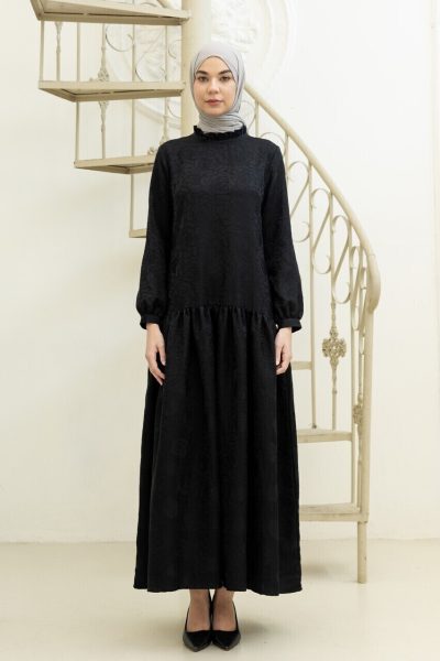 Gamis Lumara Dania Hitam Big Size