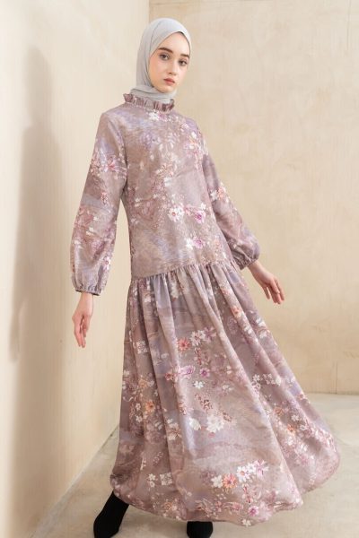 Gamis Lumara Hira Brown Rose Big Size