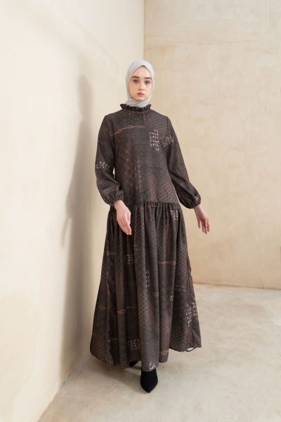 Gamis Lumara Hira Dark Brown