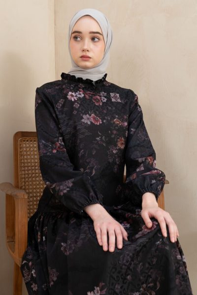 Gamis Lumara Hira Hitam Big Size