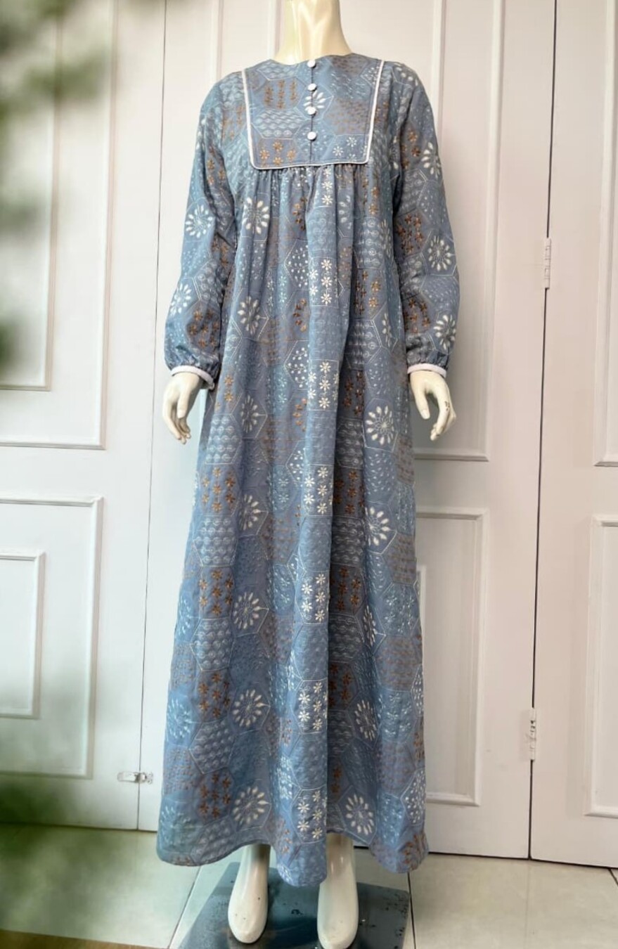 Gamis Miranti Saira Steel Blue Big Size - Image 3