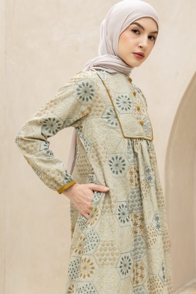 Gamis Miranti Saira Sage Pastel - XXL (Minor Defect)