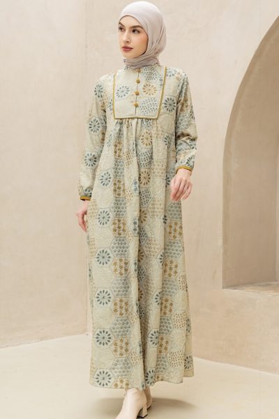 Gamis Miranti Saira Sage Pastel