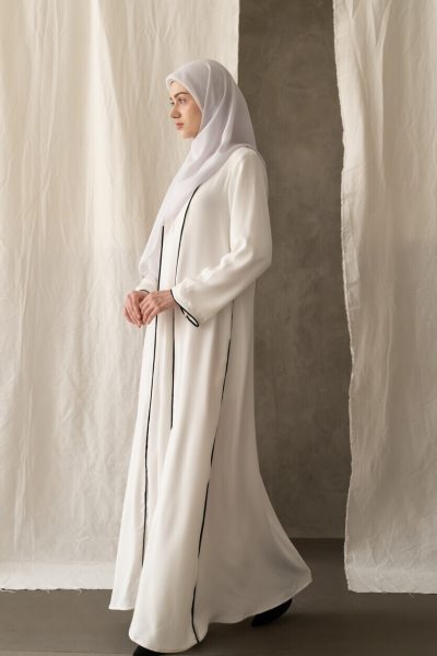 Abaya Humaira Meena White - S (PB 144)