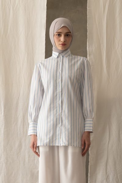 Blus Velya Sada White Blue