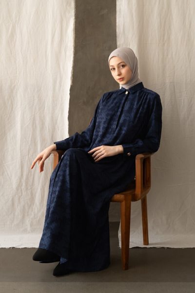 Gamis Afiya Dhia Navy Blue - S (PB 142)
