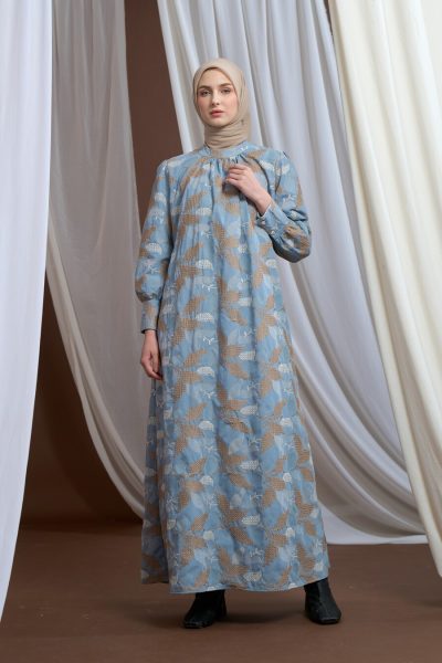 Gamis Lara Aima Biru muda Big Size