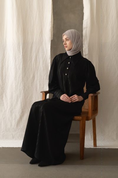 Gamis Zenia Sarah Hitam Big Size