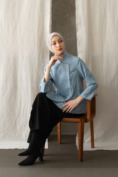 Kebaya Janggan Dhia Baby Blue Big Size