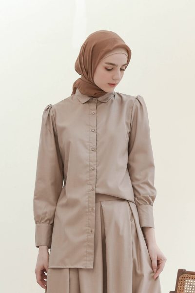 Blus Velya Coklat Muda