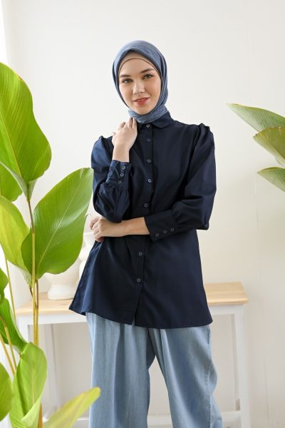 Blus Velya Dark Navy Big Size