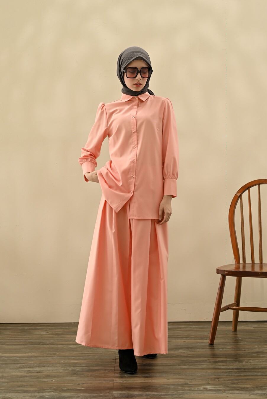 Blus Velya Peach Orange Big Size - Image 6