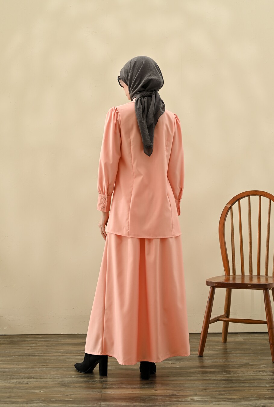 Blus Velya Peach Orange Big Size - Image 5