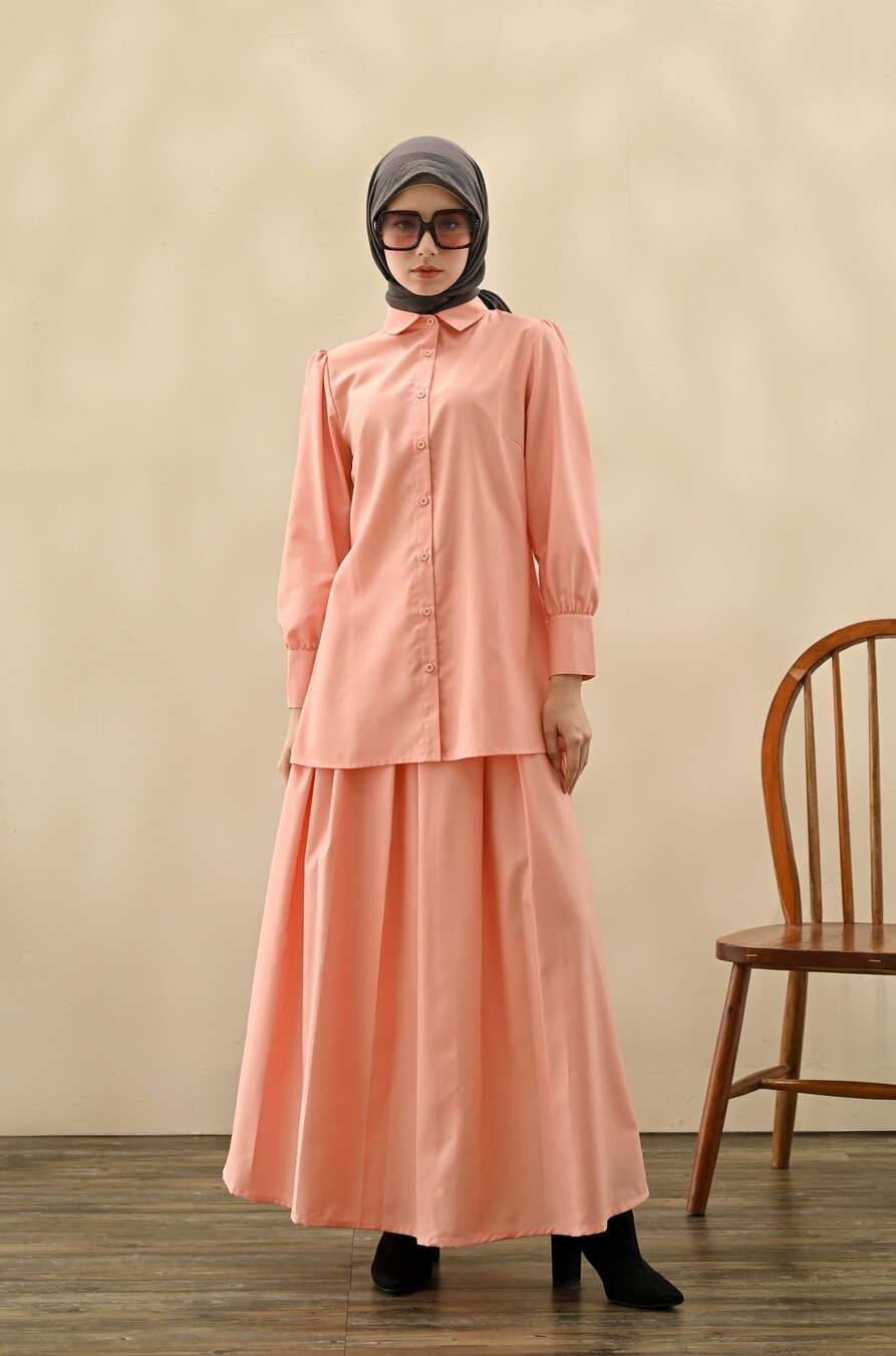 Blus Velya Peach Orange Big Size - Image 2