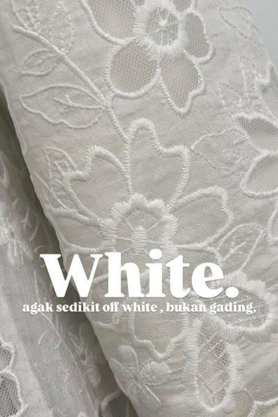 Kebaya / Tunik Aula - White, M
