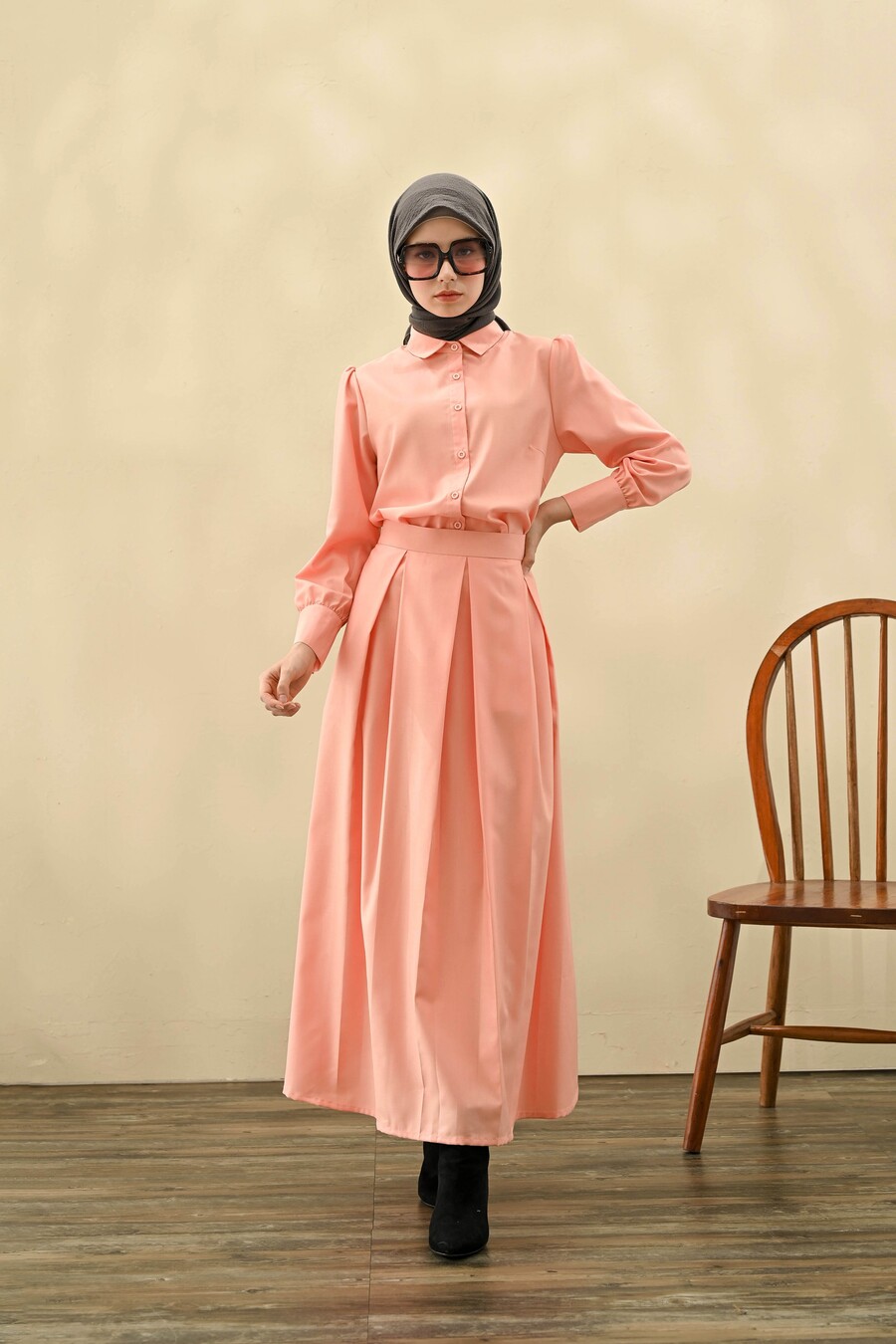 Blus Velya Peach Orange Big Size
