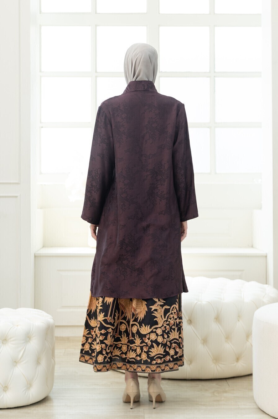 Tunik Kebaya Ayoena Dark Marun - Image 9