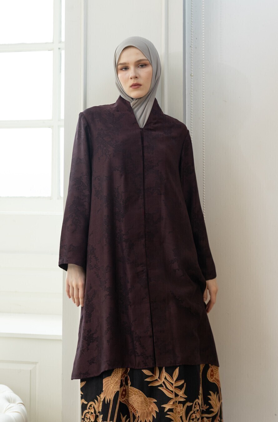 Tunik Kebaya Ayoena Dark Marun - Image 8