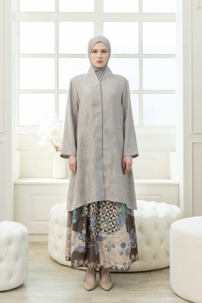 Tunik Kebaya Ayoena Silver Grey