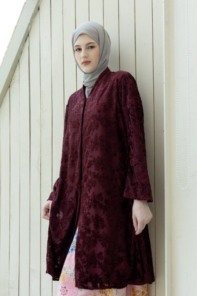 Tunik Kebaya Hanna Marun Big Size