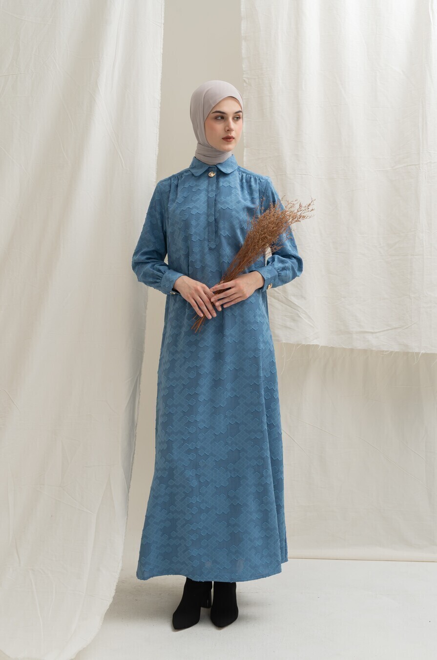 Abaya Afiya Dhia Light Blue - Image 3