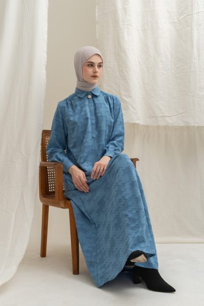 Abaya Afiya Dhia Light Blue Big Size