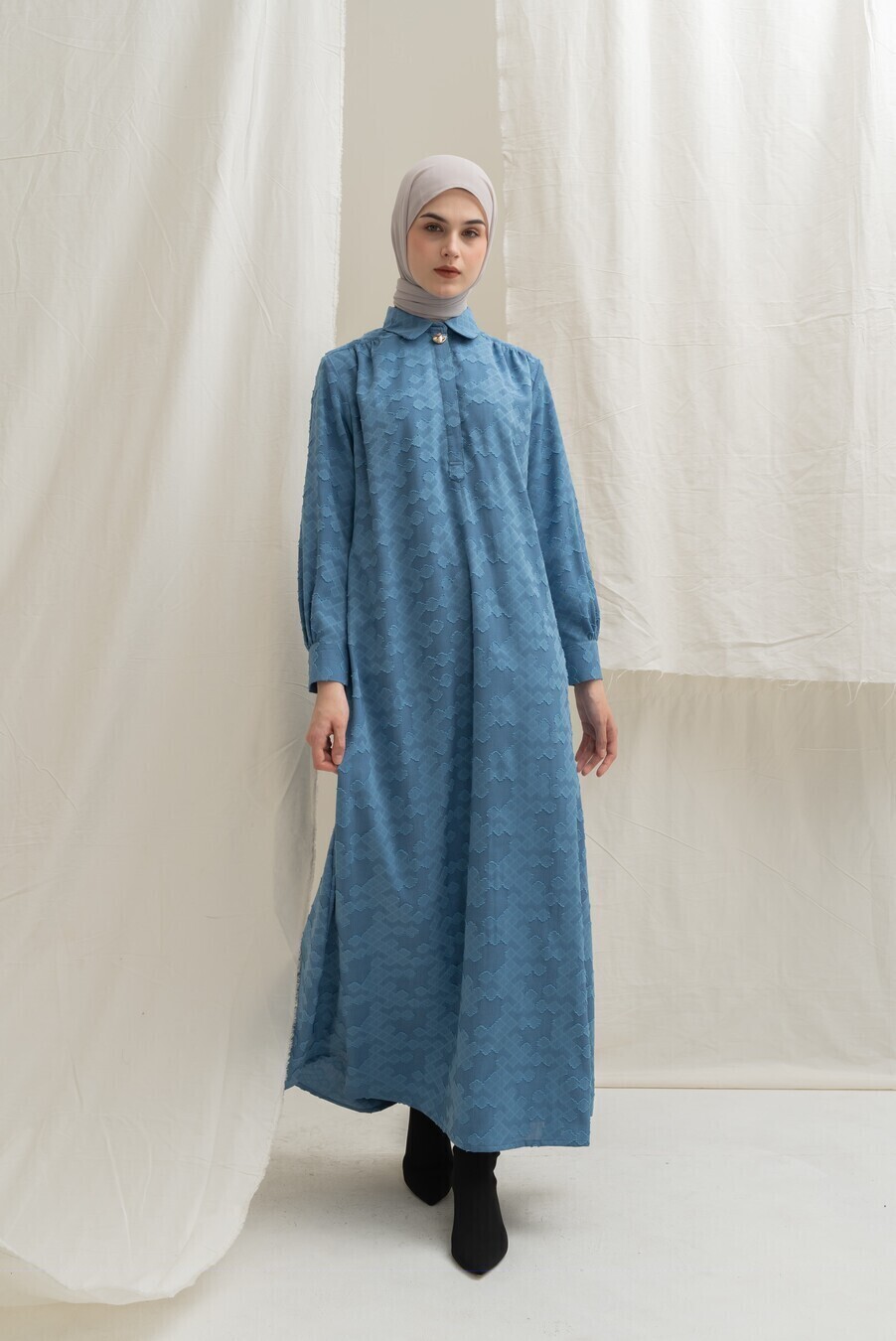 Abaya Afiya Dhia Light Blue - Image 5