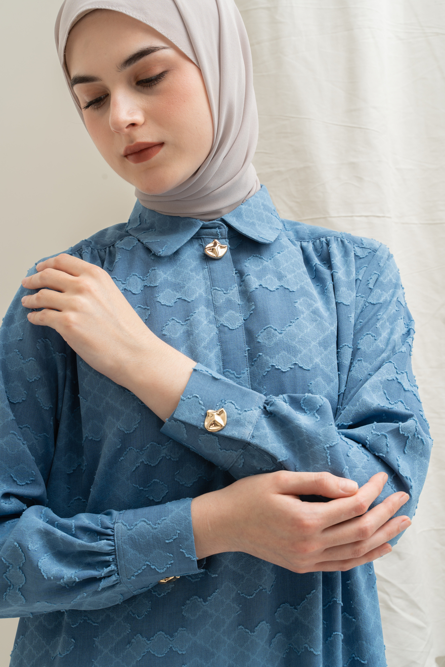 Abaya Afiya Dhia Light Blue - Image 2