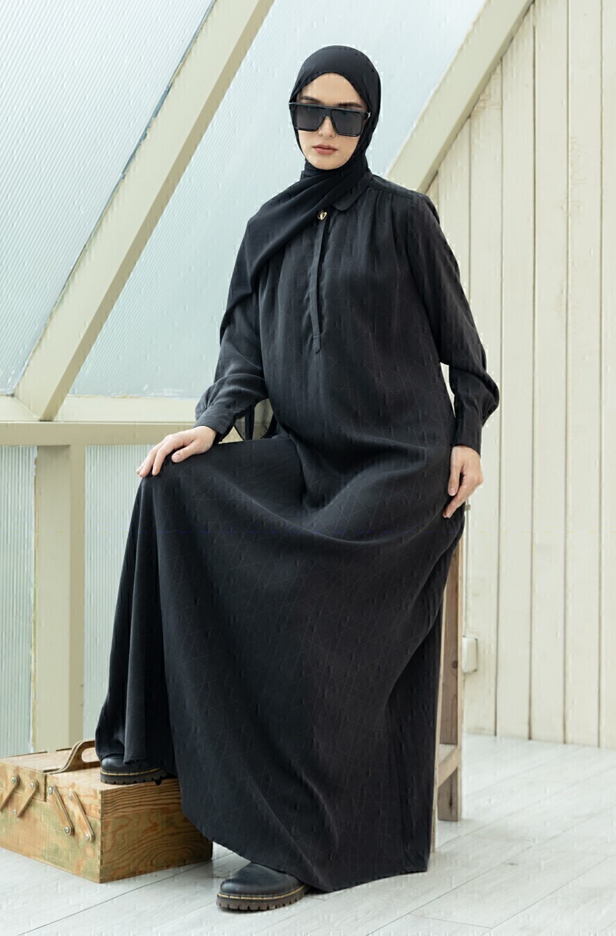 Abaya Afiya Mazza Black - Image 9