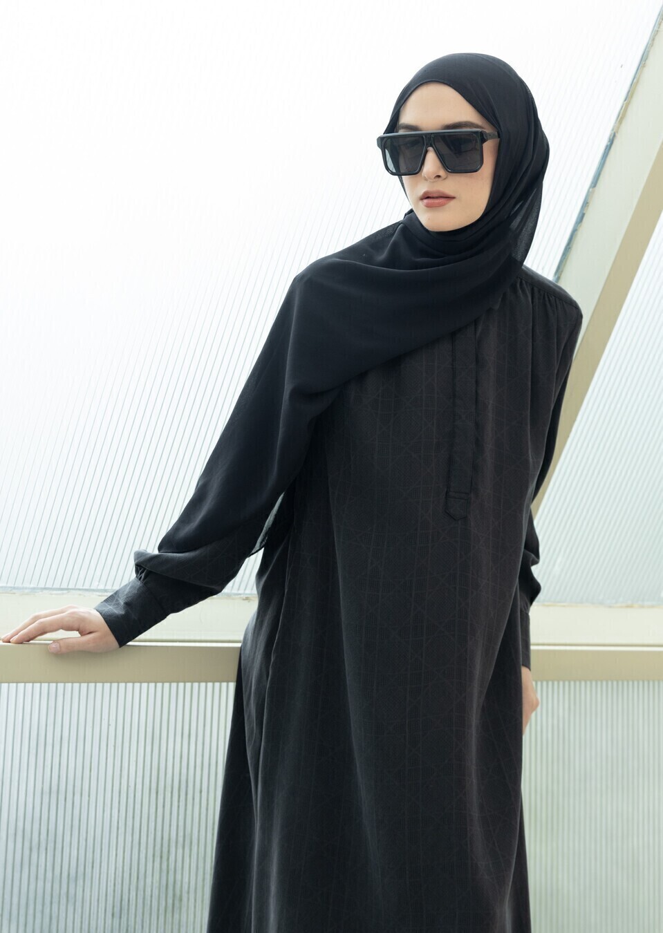 Abaya Afiya Mazza Black - Image 4