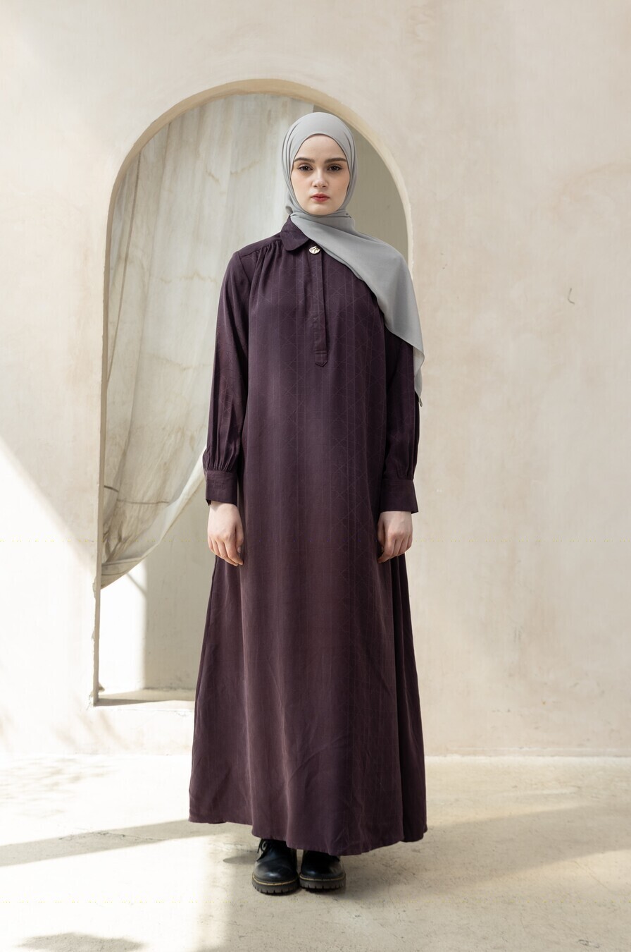 Abaya Afiya Mazza Deep Marun - Image 2