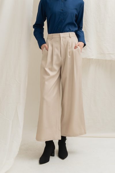 Wide Pants Alma Oat Beige