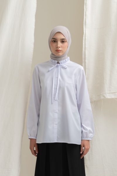 Blus Dayna Ruffle White