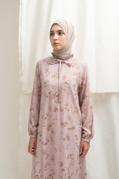 Gamis Dayna Ruffle Floria Dusty Pink