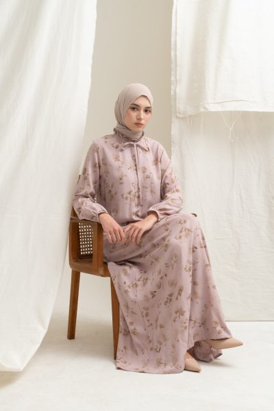 Gamis Dayna Ruffle Floria Dusty Pink - XS (Minor Defect)