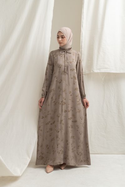 Gamis Dayna Ruffle Floria Mocca - S (PB 144)