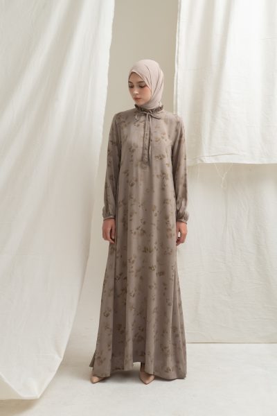 Gamis Dayna Ruffle Floria Mocca