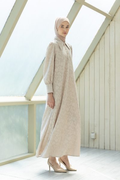 Gamis Zenia Xavia Beige Cream